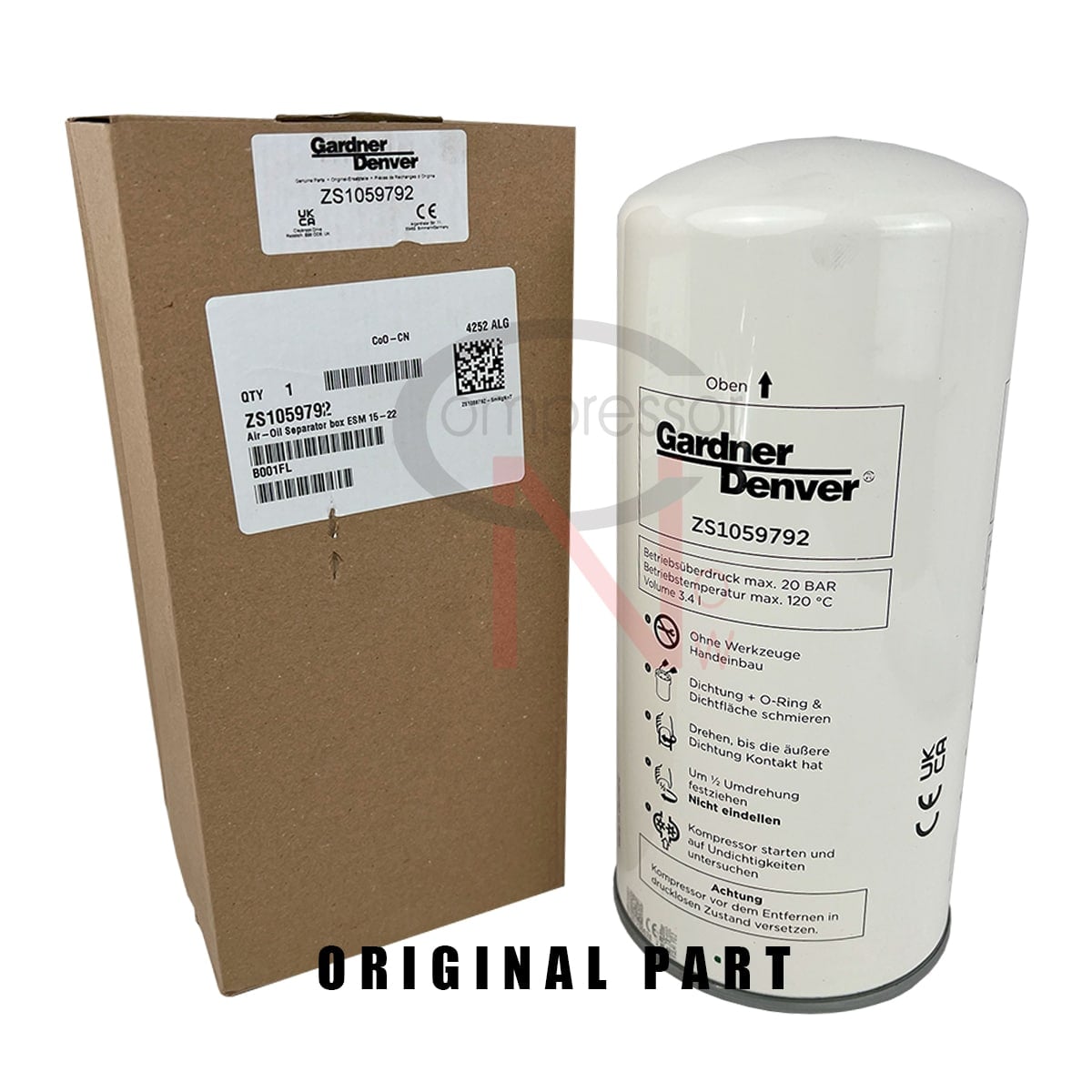 Champion / GD OEM AIR-OIL SEPARATOR BOX ESM 15-22 Part ZS1059792