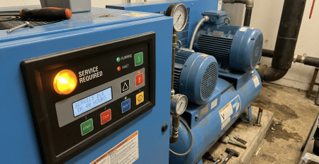 Example of service light on compressor