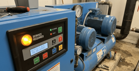 Example of service light on compressor