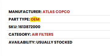 OEM product description
